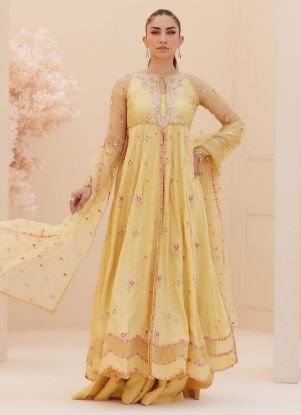 Picture of Buttercup Silk Kalidaar And Dupatta